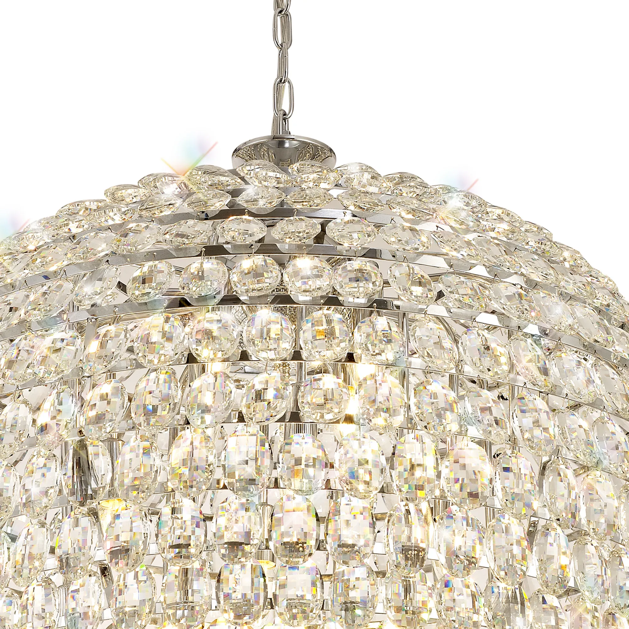 Coniston Pendant 16 Light (46kg) Polished Chrome IL32809  Diyas Coniston Polished Chrome